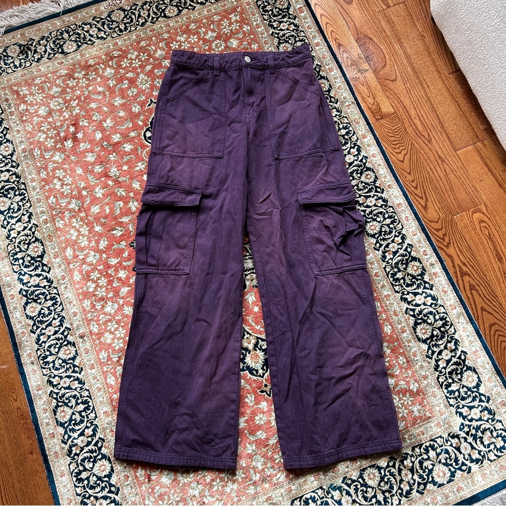 Purple cargo pants